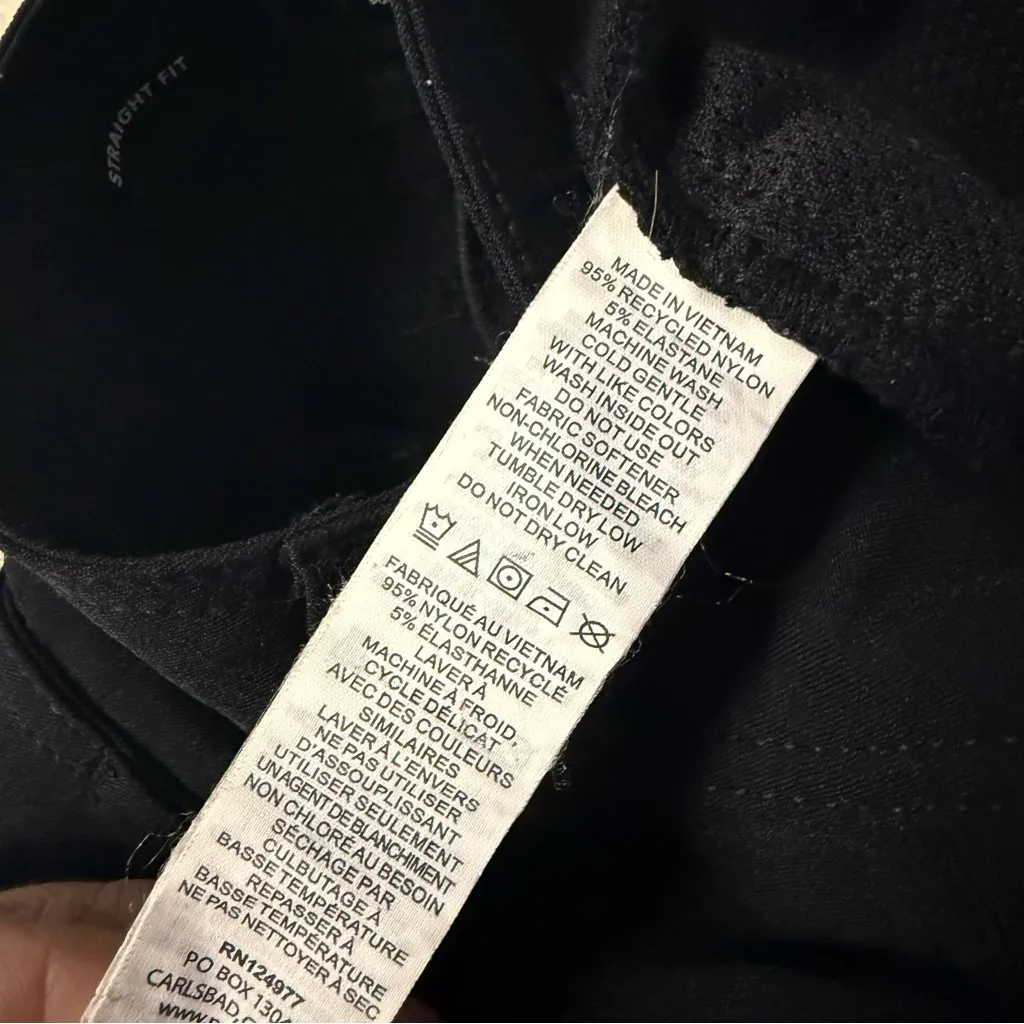 Prana Halle Straight Leg Pants Black Size 4 Short Hiking Travel - Image 4