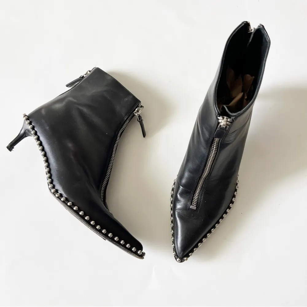 Alexander Wang Eri Studded Leather Ankle Boots In Black - Image 2
