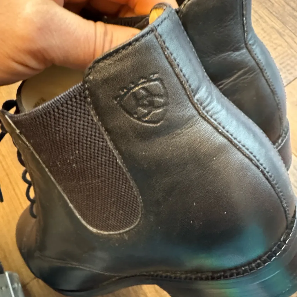 Ariat Black Leather Ankle Booties - Image 2