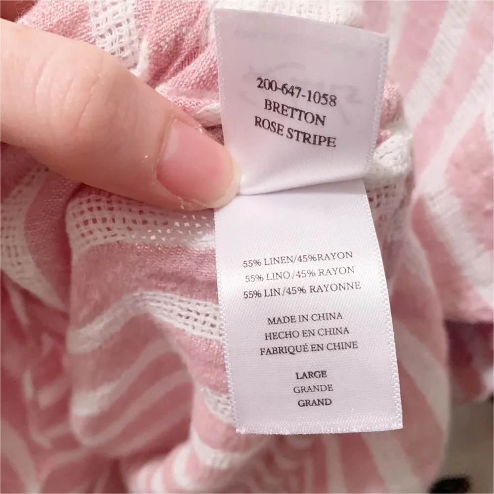 Rails Bretton Peplum Top In Rose Stripe Size Large - Image 8