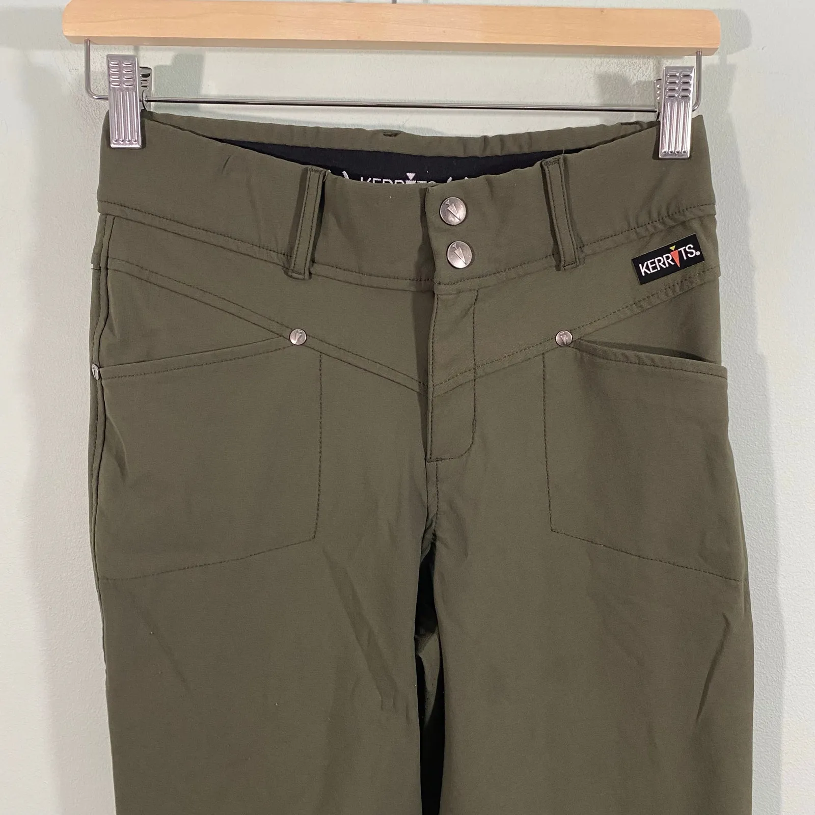 Kerrits Women Olive Crossover II Full Seat Riding Pants Size S - Image 9