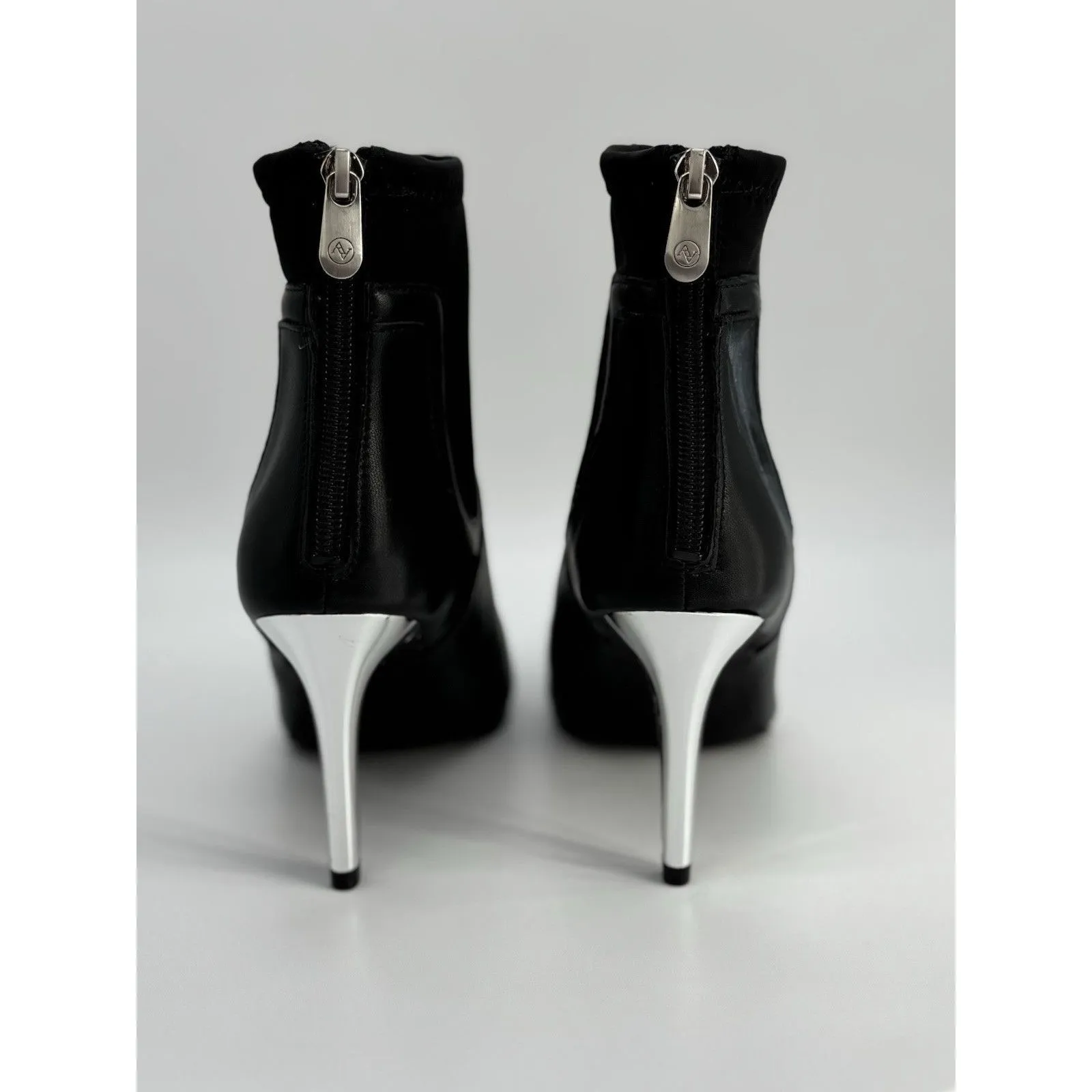 Adrienne Vittadini NETTA ankle boots / booties . Black leather. Size 6 M 4” Heel - Image 2