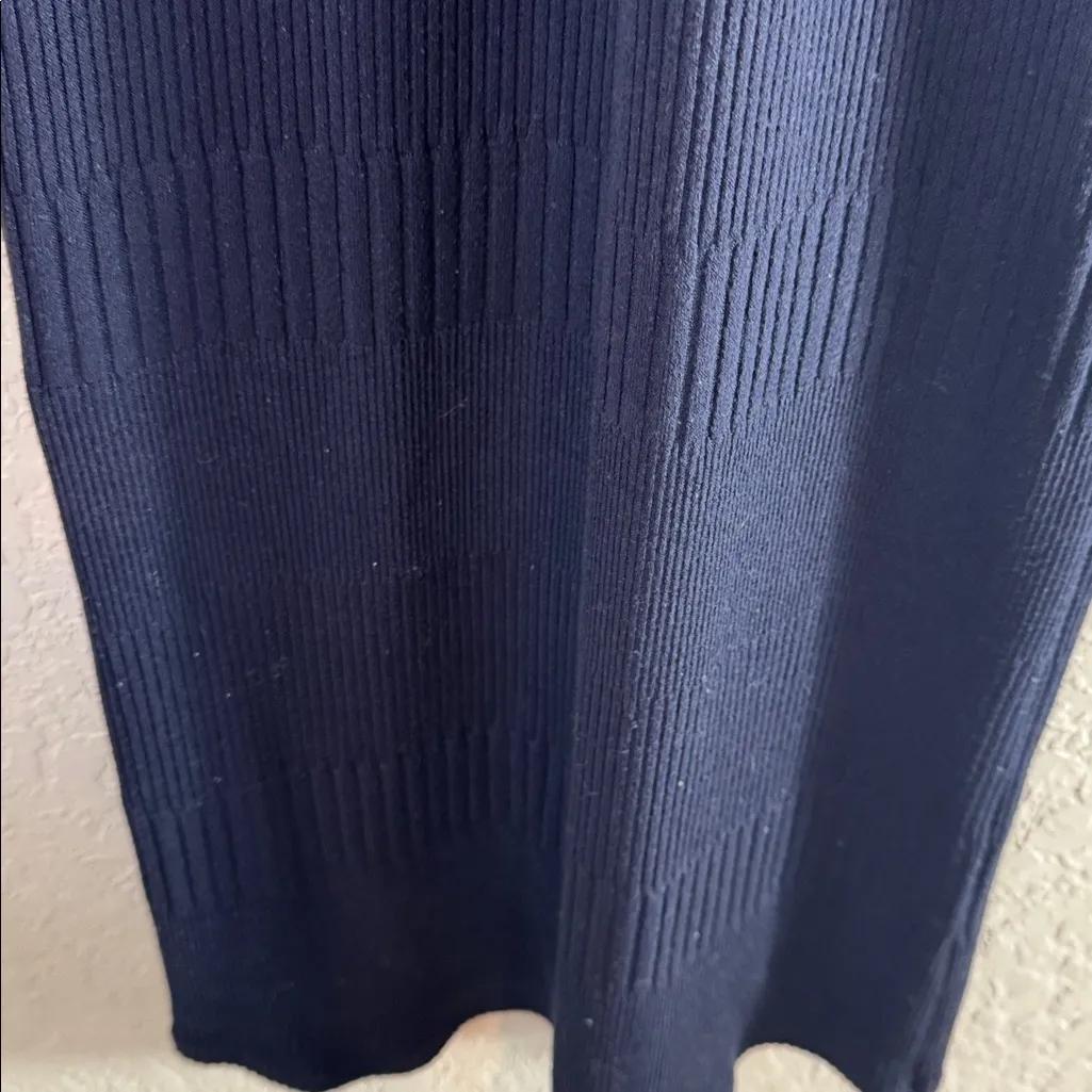 Free People All The Right Angles Knit Dress Navy Cutout Midi Size XS - Image 6