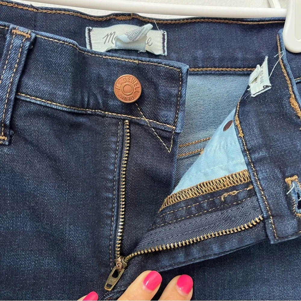 Madewell 9” Mid-Rise Skinny Jeans Women's Size 26 Dark Wash - Image 6