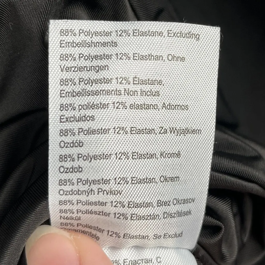 Cotton On Crop Top Women’s Large Black Long Sleeve Waist Tie Wrap Clubwear Y2K - Image 7