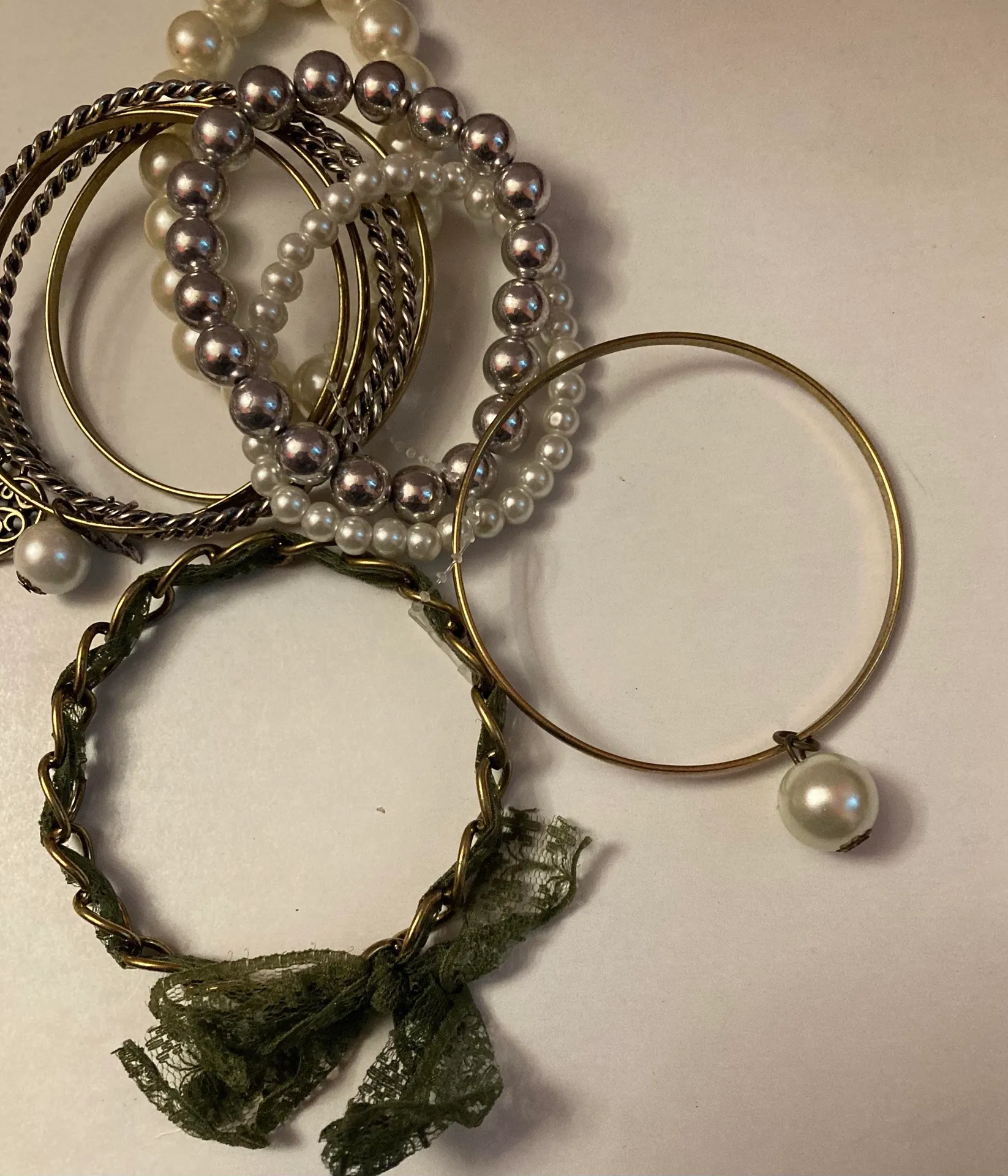 woman 10 pieces bracelet different shapes Gold - Image 6