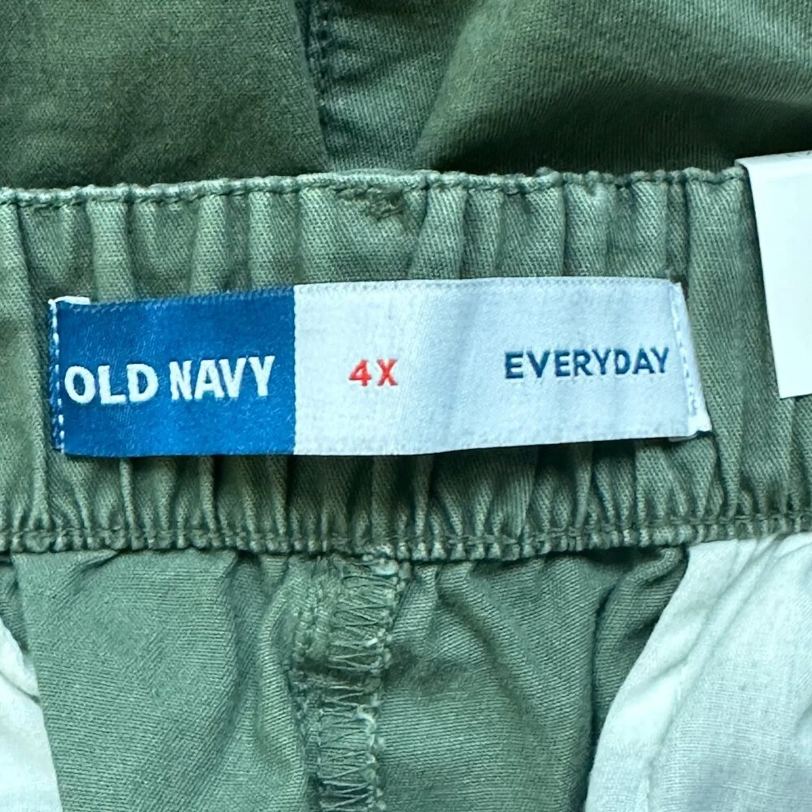 NWT Old Navy Shorts Plus Size 4X Green Cotton Twill Soft Vented Casual Summer - Image 6