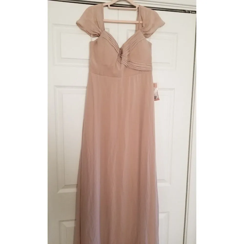 Birdy Grey Spence Chiffon Dress Gown Taupe  Bridesmaid, Prom, Wedding Size M - Image 4