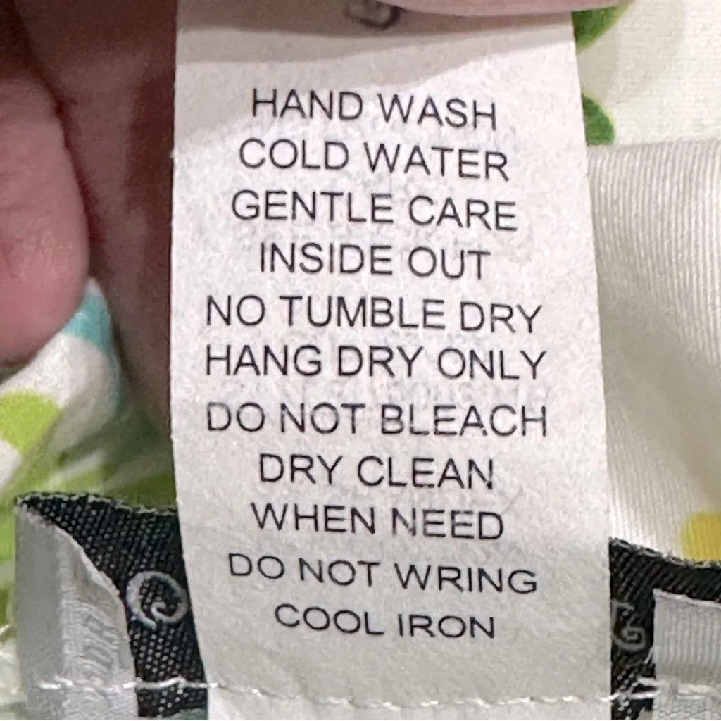 Y2K Body Central Green Yellow Floral Ribbon Tie Waist Sequin Lace Trim Skirt M - Image 10