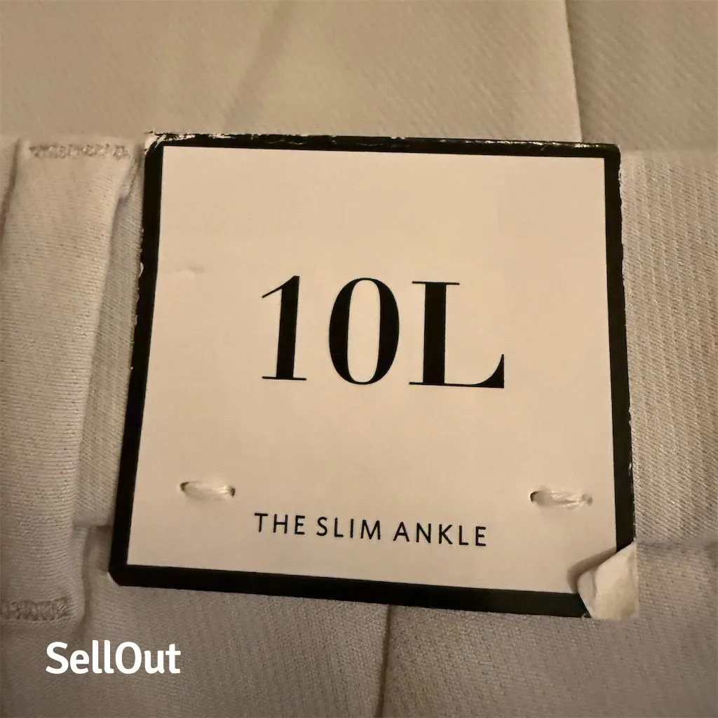 White House Black Market Cream Ankle Pants 10L NWT - Image 6