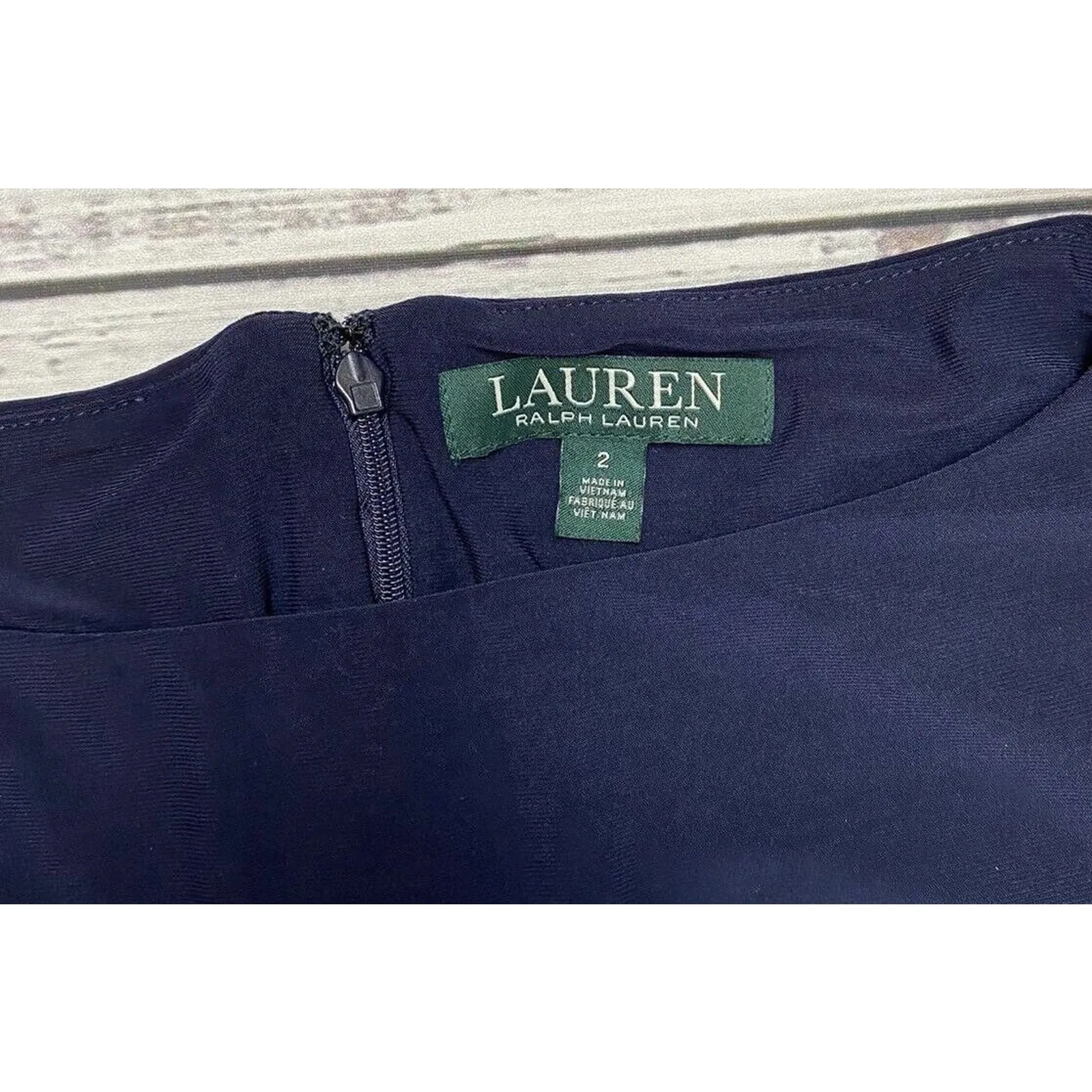 RALPH LAUREN BLUE CAP SLEEVE ONE PIECE PANT JUMPSUIT CULOTTE CROP‎ SZ 2 - Image 5