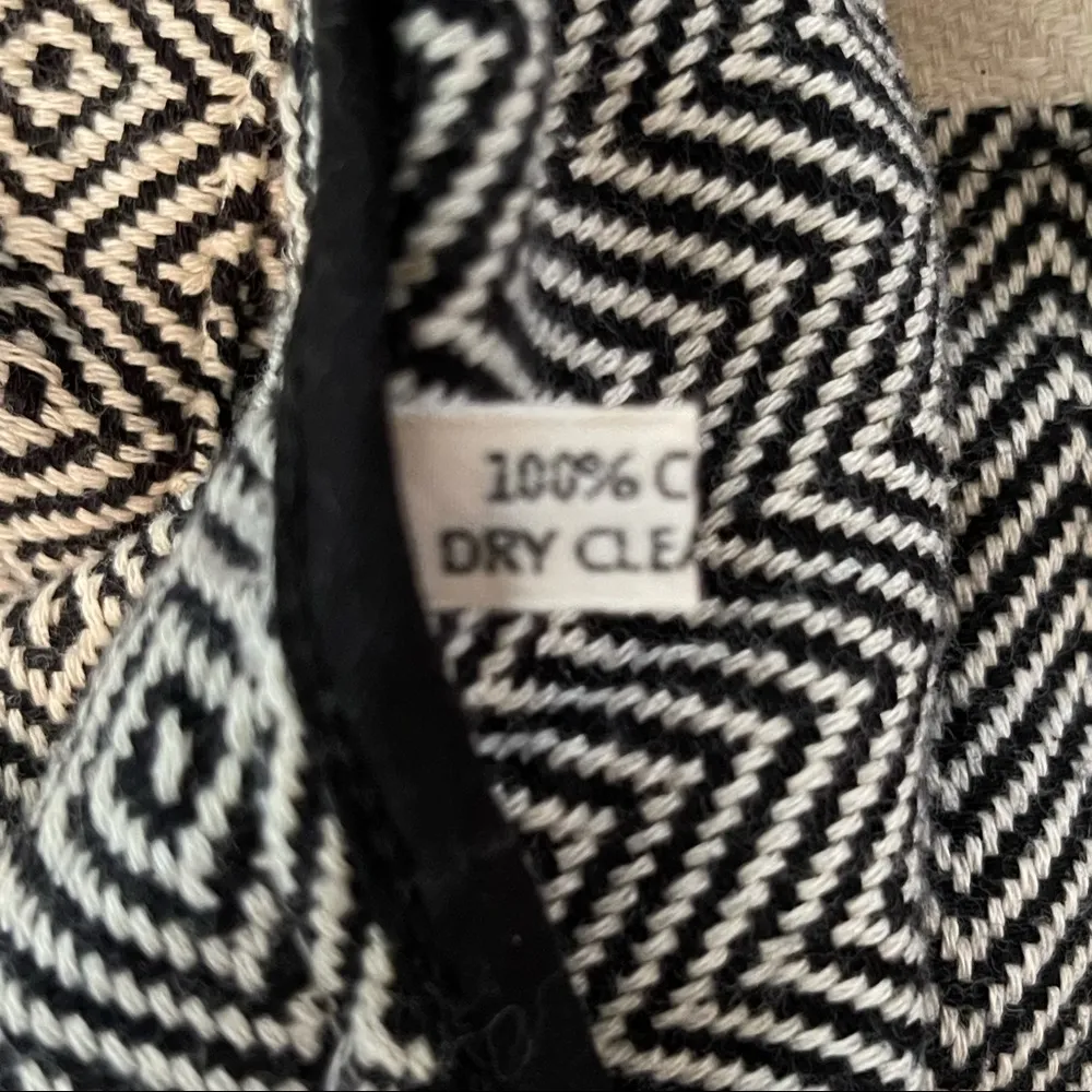 Koza Elyse Herringbone Fringe Cotton Kaftan Size Medium - Image 7