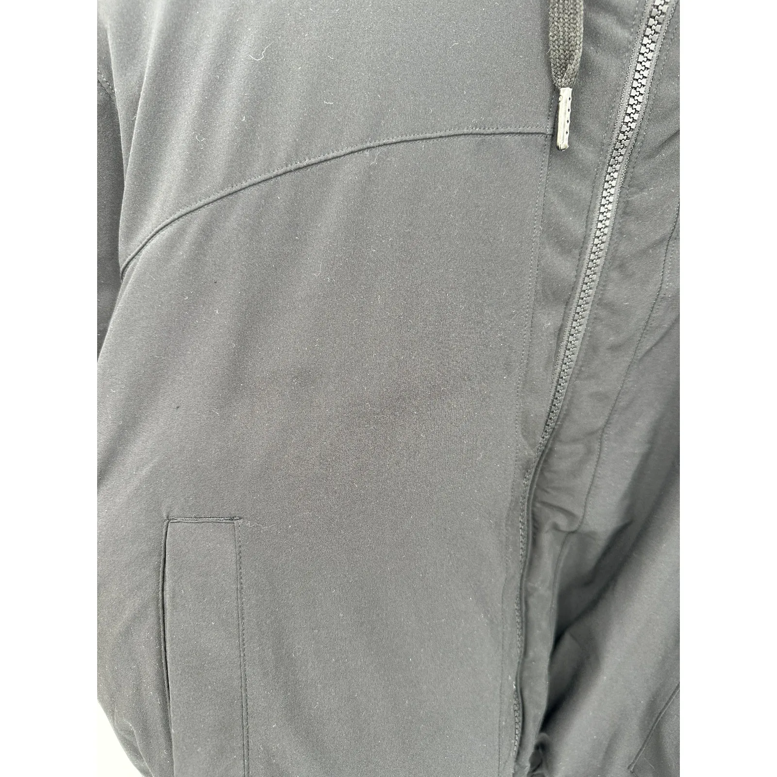 Lululemon Reversible Fleece Jacket Women Size 8 Black Full Zip‎ Sherpa Lined - Image 5