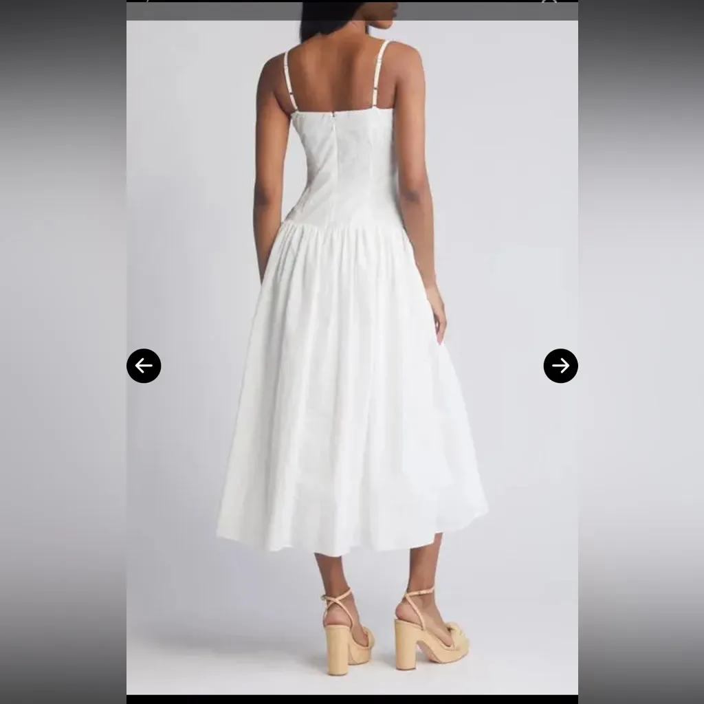 Moon River Sweetheart Neck Midi Sundress - Image 2