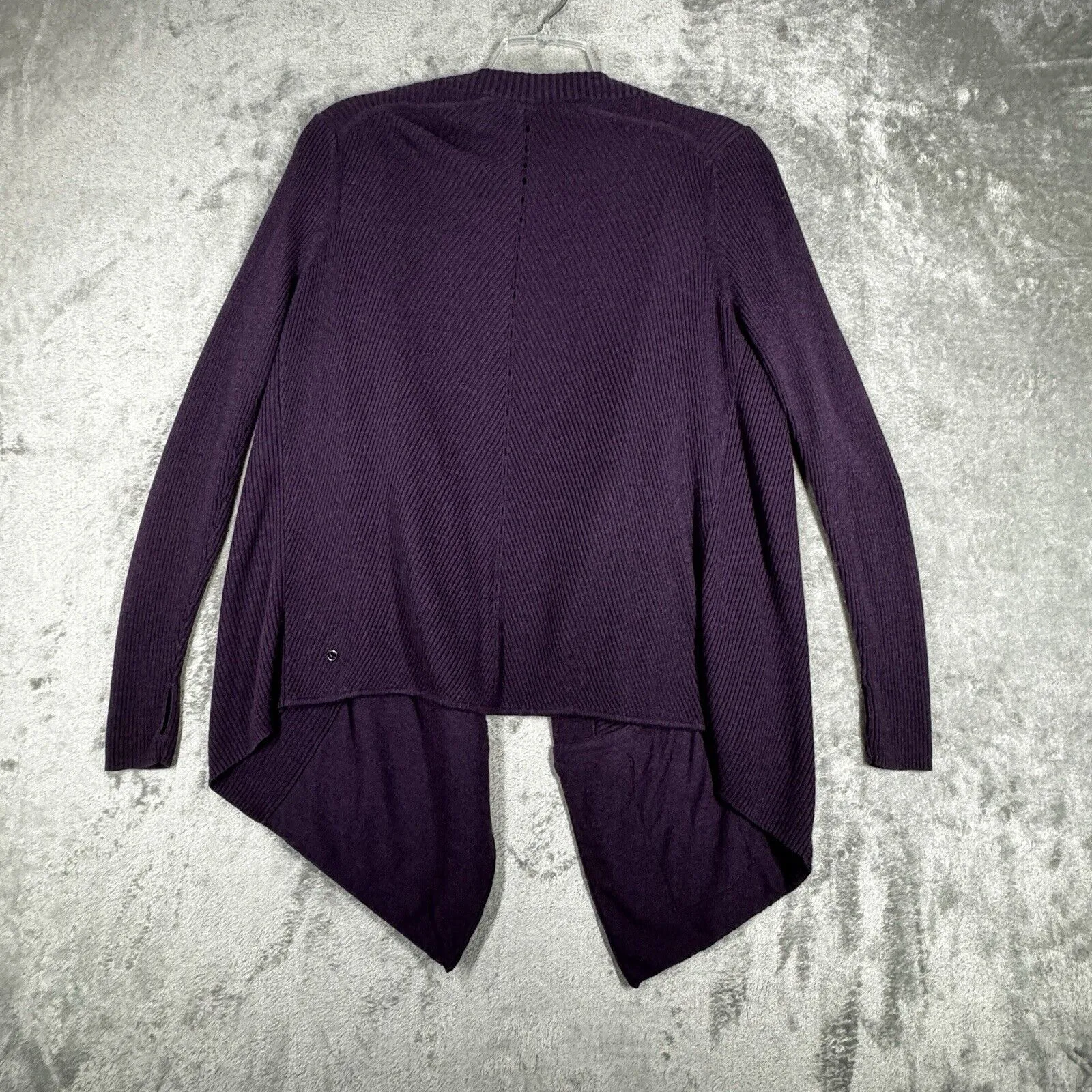 Lululemon Sweater Womens Medium Purple Resolution Wrap Ribbed Casual Athleisure - Image 3