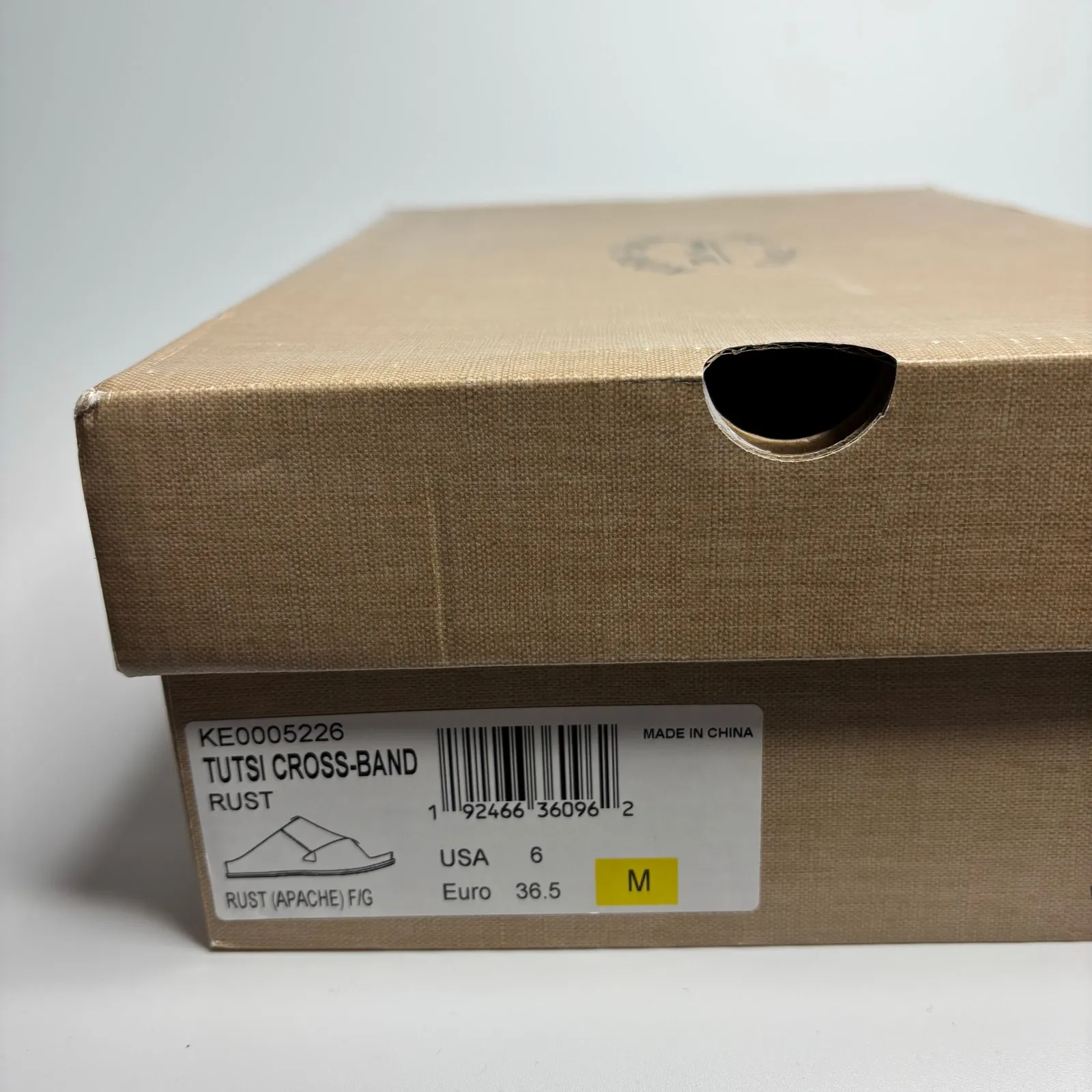 Kork-Ease Tutsi Cross Band Leather Slide Sandals in Rust - Image 9