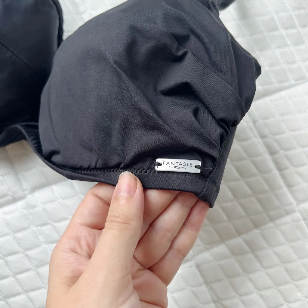 Fantasie • Versailles Twist Front Bandeau Bikini Top black halter underwire Size undefined - Image 4