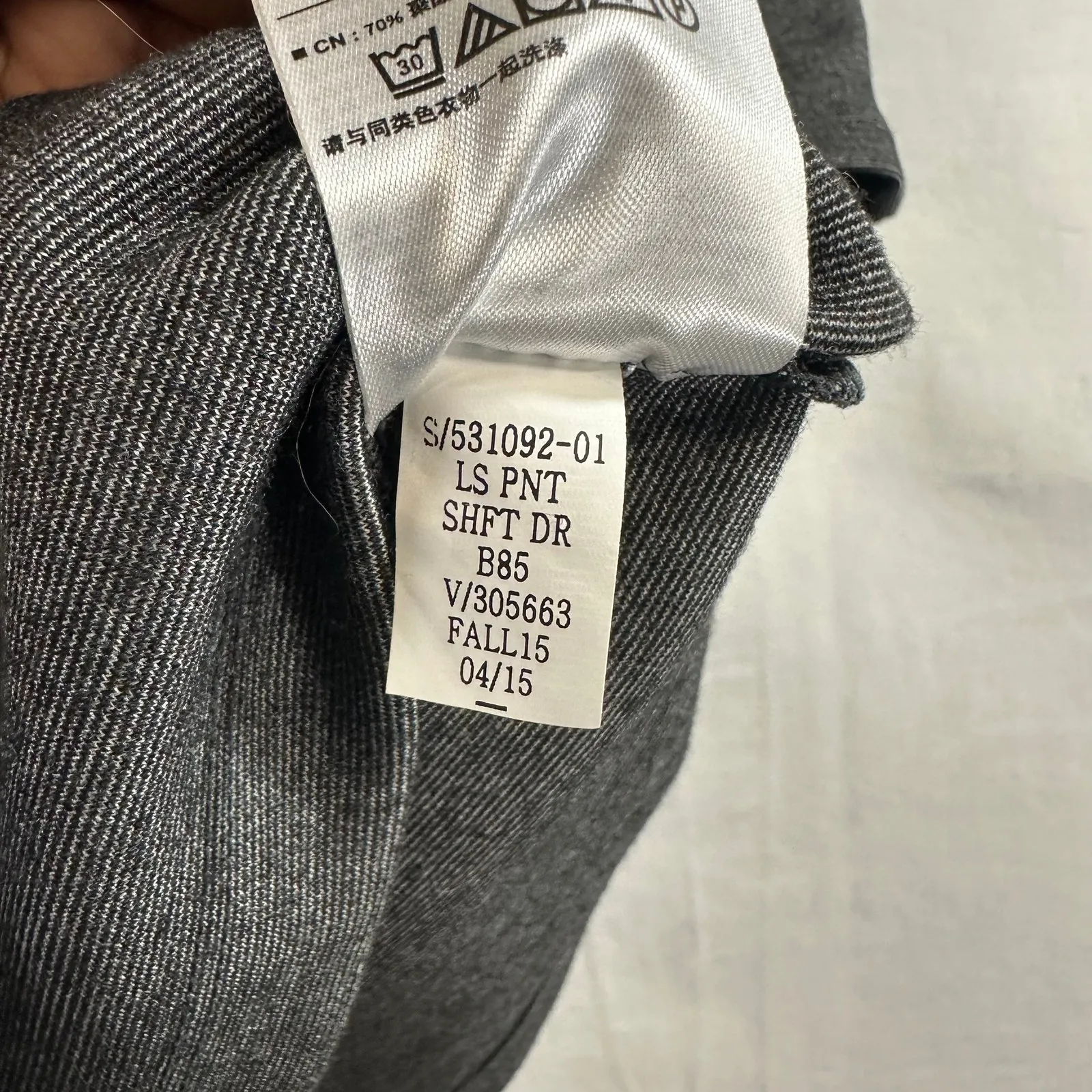 GAP Medium Dress Gray Boatneck Midi Long Sleeve Party‎ Formal Neutral Stretchy - Image 8