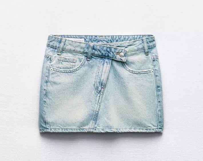 ZARA TRF Denim Mini Skirt - Image 2