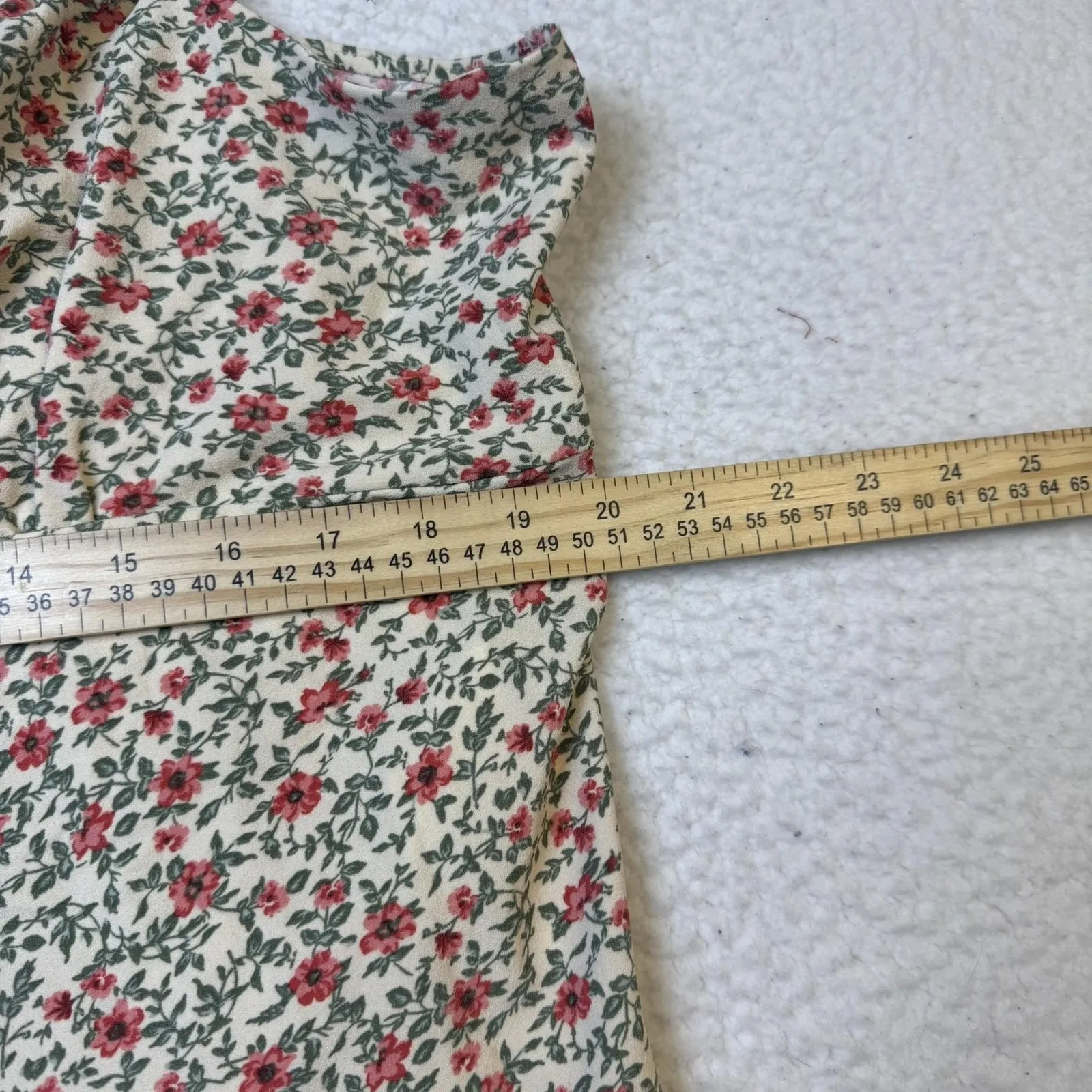 Abercrombie & Fitch Tank Top Womens XL Floral Cowl‎ Neck Strappy Babydoll Y2K - Image 6