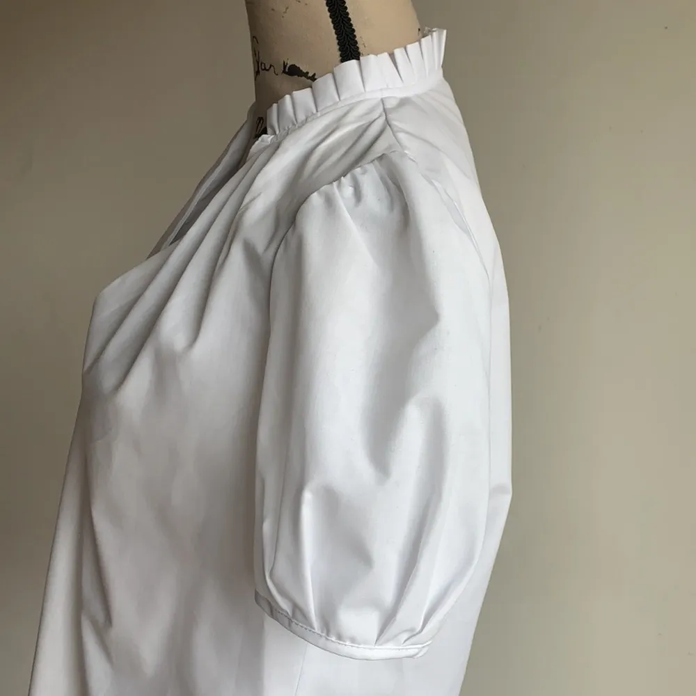 River Island White V-Neck Top Size 6 NWT - Image 7