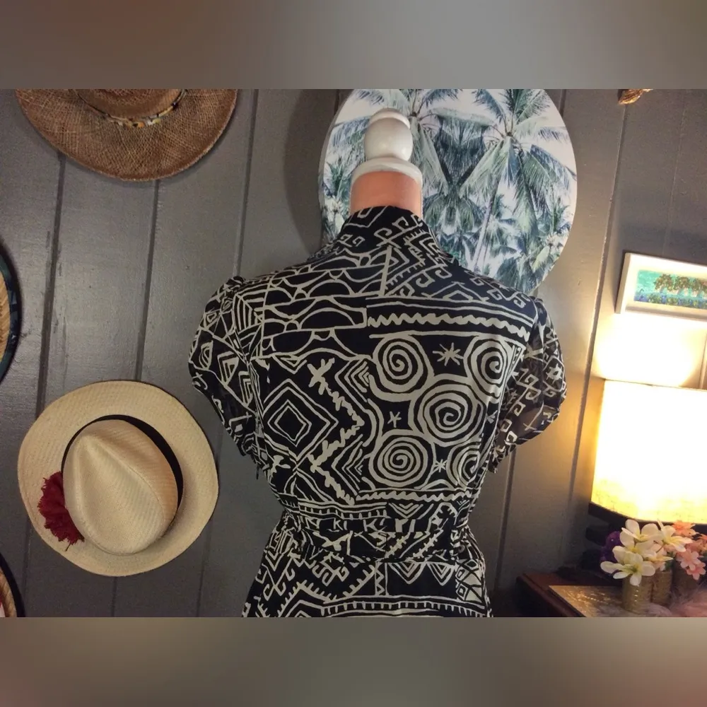 Vintage 90’s Robbie Bee Fit & Flare Tie Dress xl (16) - Image 5