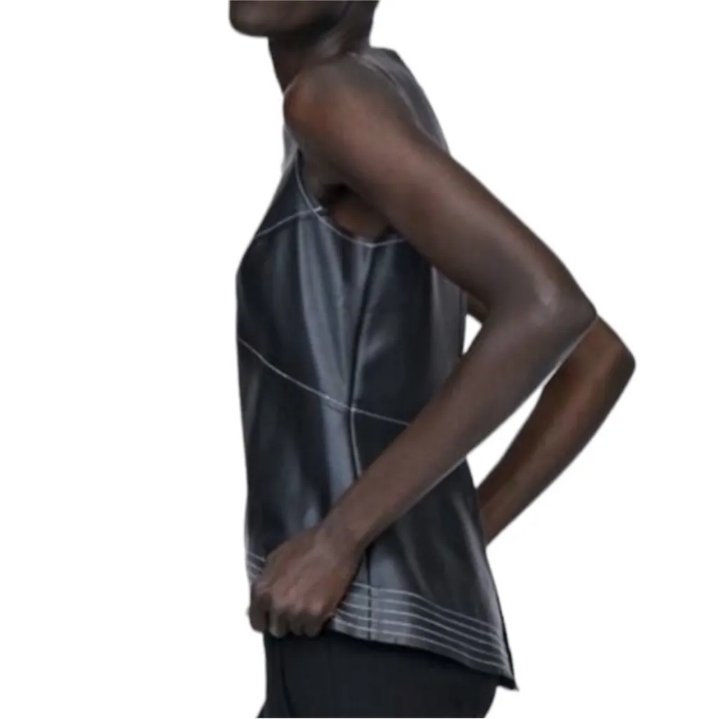 Zara Basic Faux Leather Sleeveless Top - Image 9