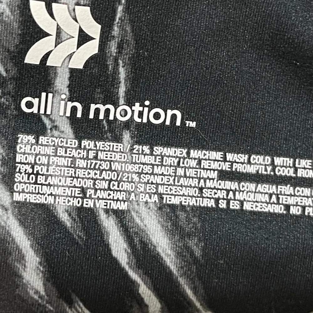 All In Motion Leggings Black Marbled Pockets XS Extra Small Athletic - Image 3