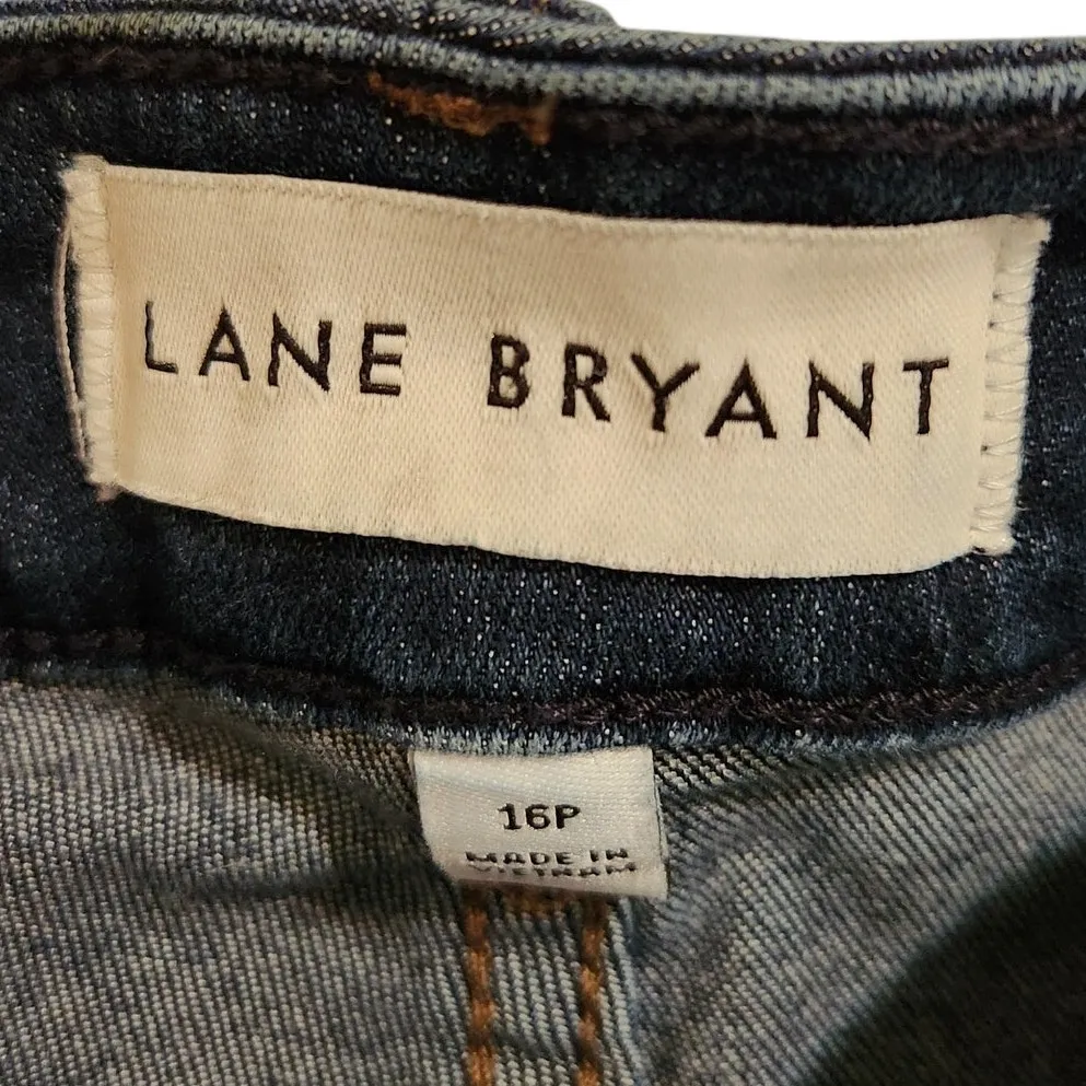 Lane Bryant Blue Denim Dark Wash Classic Retro Casual Bootcut Jeans Size 16P - Image 7