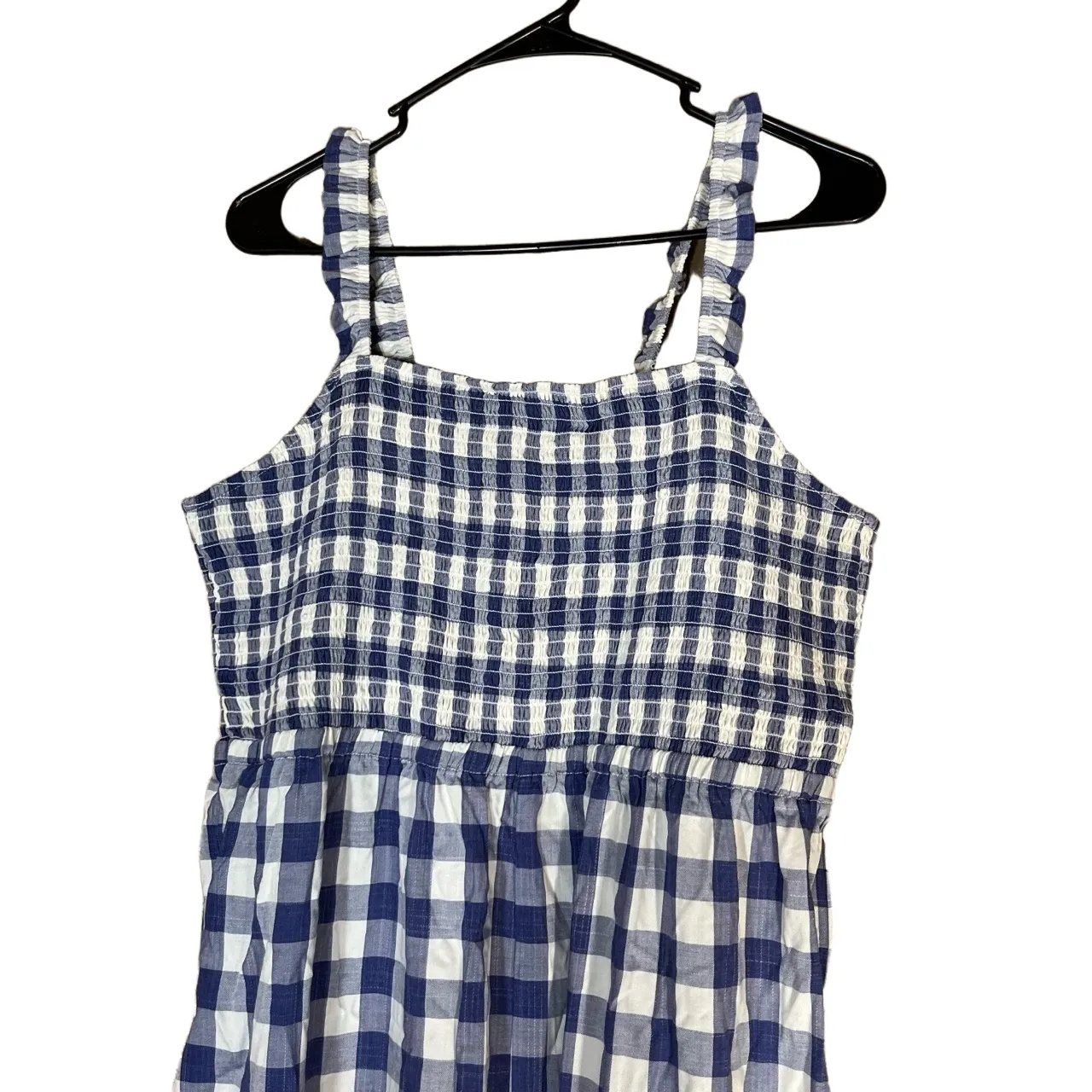 NWT Nom Marais Blue White‎ Plaid Jumpsuit XL Size undefined - Image 2