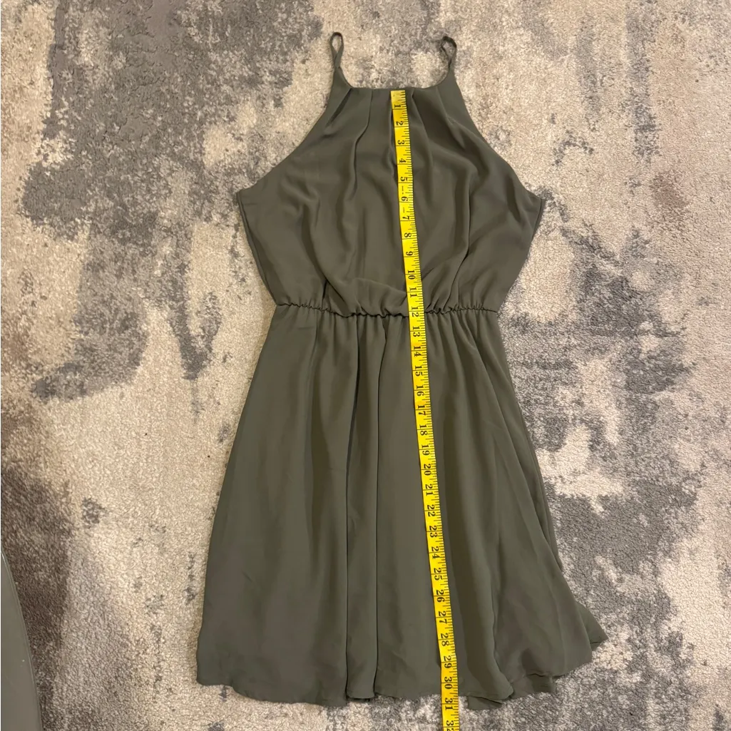 Blue Rain  Olive Green Sleeveless Dress - Image 6