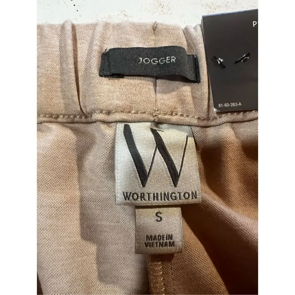 Worthington Womans Jogger Pull on Pants Oatmeal Sz S NWT - Image 3