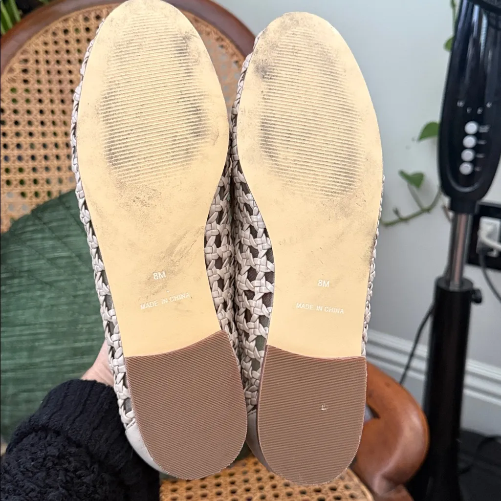 Talbots Katelyn Tan Rattan Faux Leather Woven Loafer Shoes - Image 6