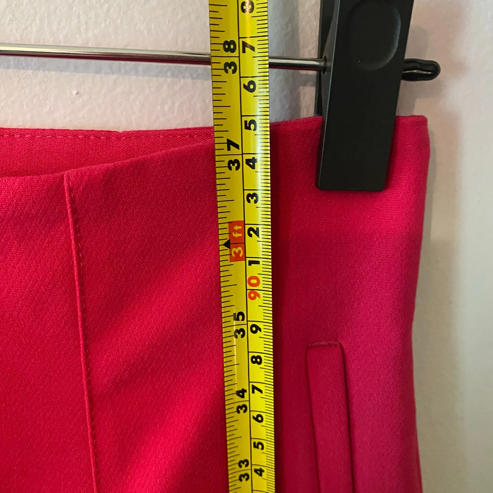 NWOT Zara Hot Pink Straight Leg Dress Pants High Waisted Slacks Women's size XS - Image 9