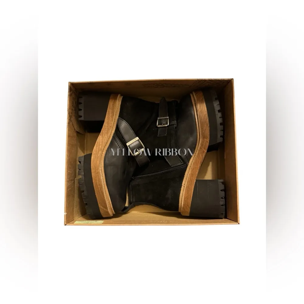 🆕 FREE PEOPLE | CARTER CROP PLATFORM BOOT | BLACK | SIZE: US 8 - Image 5