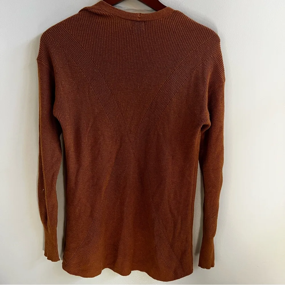 A New Day burnt orange camel brown cardigan sweater size xs - Image 2