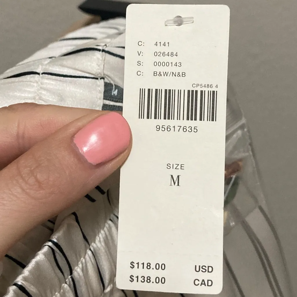 NWT By Anthropologie Silky Bejeweled Pajama Bottoms Size Medium Cream Old Money - Image 7