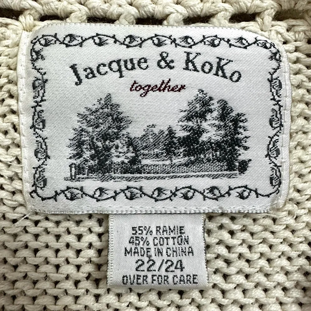 VINTAGE Jacque and Koko Together Autumn Sweater Size 22/24 Blue - Image 5