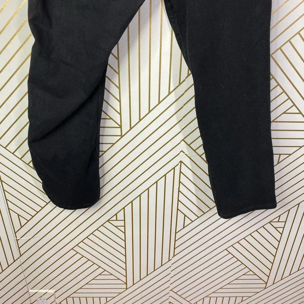 Revice Denim Black High Rise Shiny Cropped Straight Leg Jeans‎ Size US 29 - Image 8