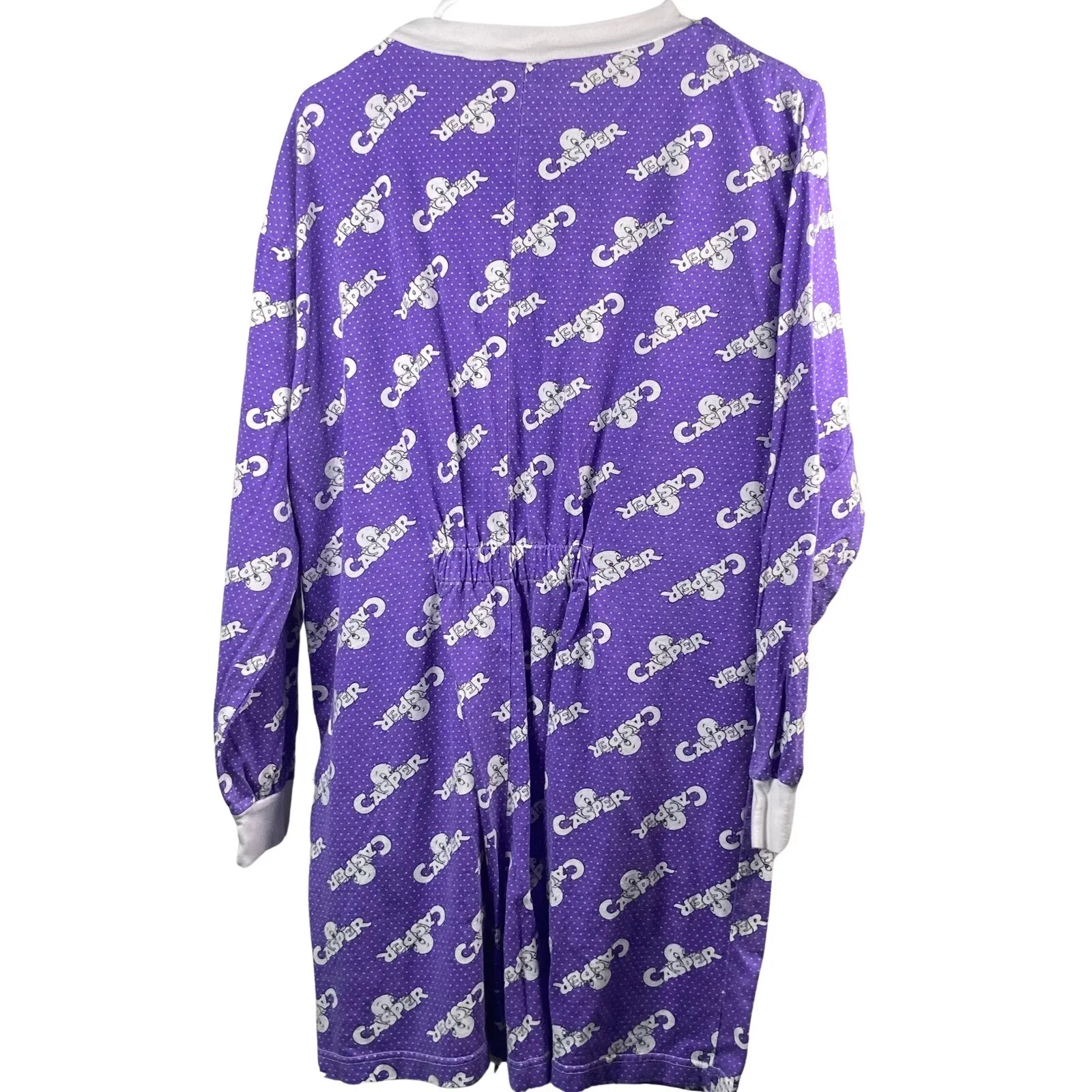 Vintage 90s Casper Friendly Ghost Purple Pajama Romper Vintage Size M Nap Inc Size M - Image 2