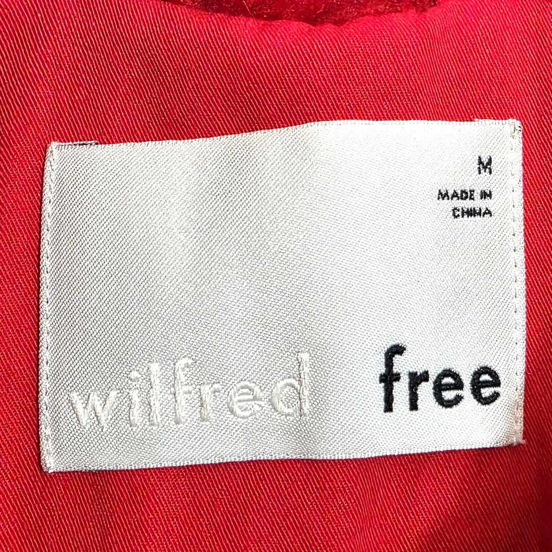 Wilfred Free Aritzia The Teddy Oversized Full Zip Jacket Red Size Medium - Image 9