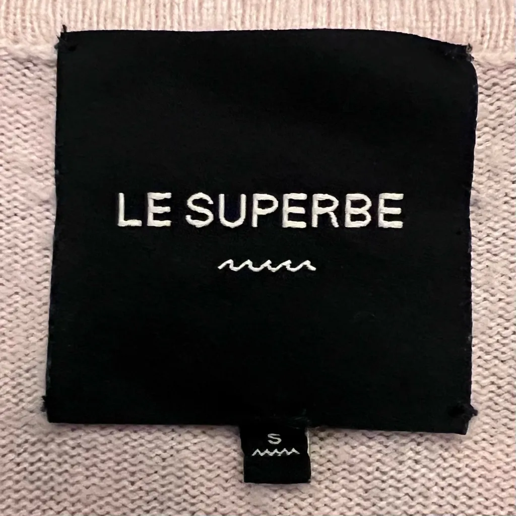 Le Superbe Leopard Print Pullover Cashmere Wool‎ Sweater Pink Gray Size Small - Image 12