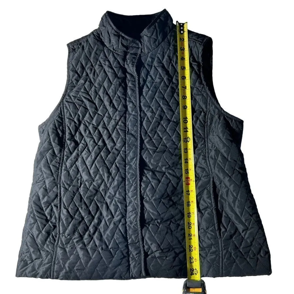Croft & Barrow  Black Vest L - Image 6