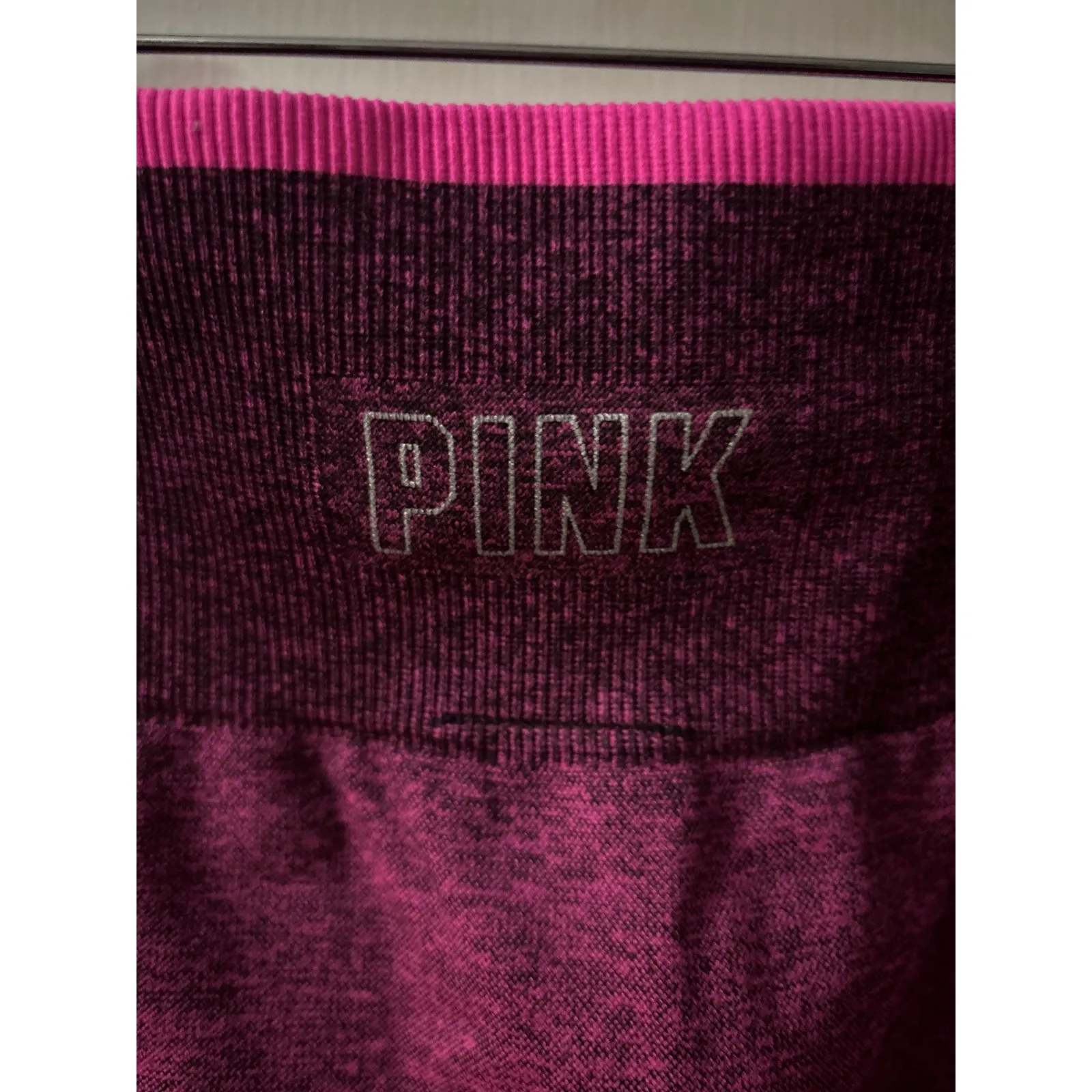 Pink Victoria Secret Two Tone Seamless Workout Leggings M Athleisure Activewear - Image 9