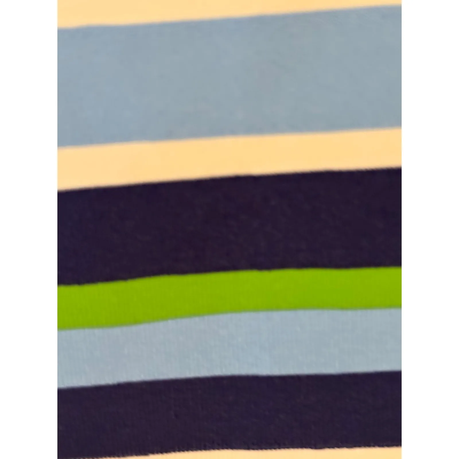 J McLaughlin Striped Boat Neck‎ 3/4 Sleeve Top Womens Navy Blue Green White - Image 4