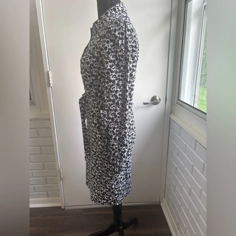 Boden Clara Floral‎ Shirt Dress 6 Workwear Staple Chic Streetwear Preppy Black - Image 6