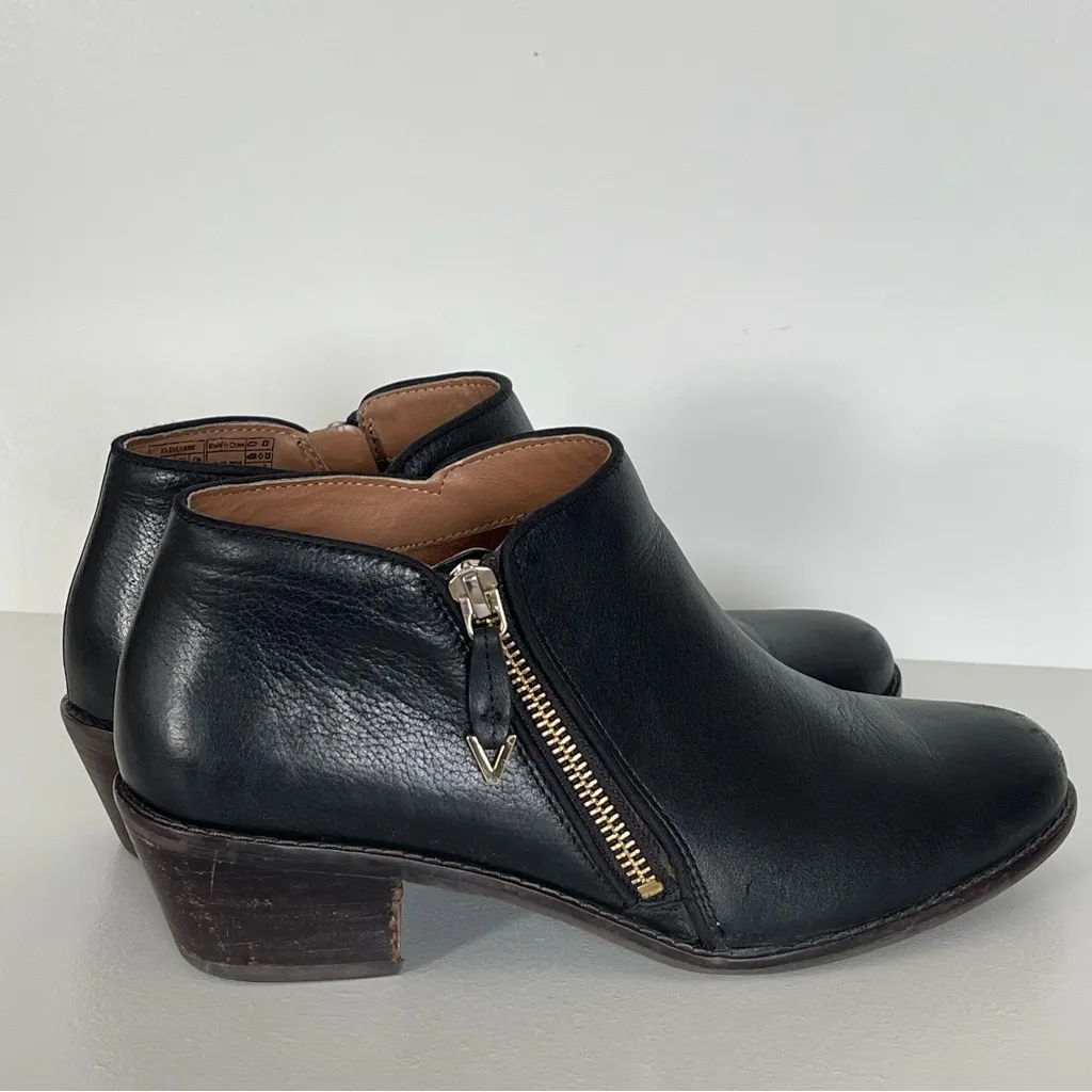 Vionic  Joy Jolene Black Leather Ankle Boots - 7.5 - Image 2