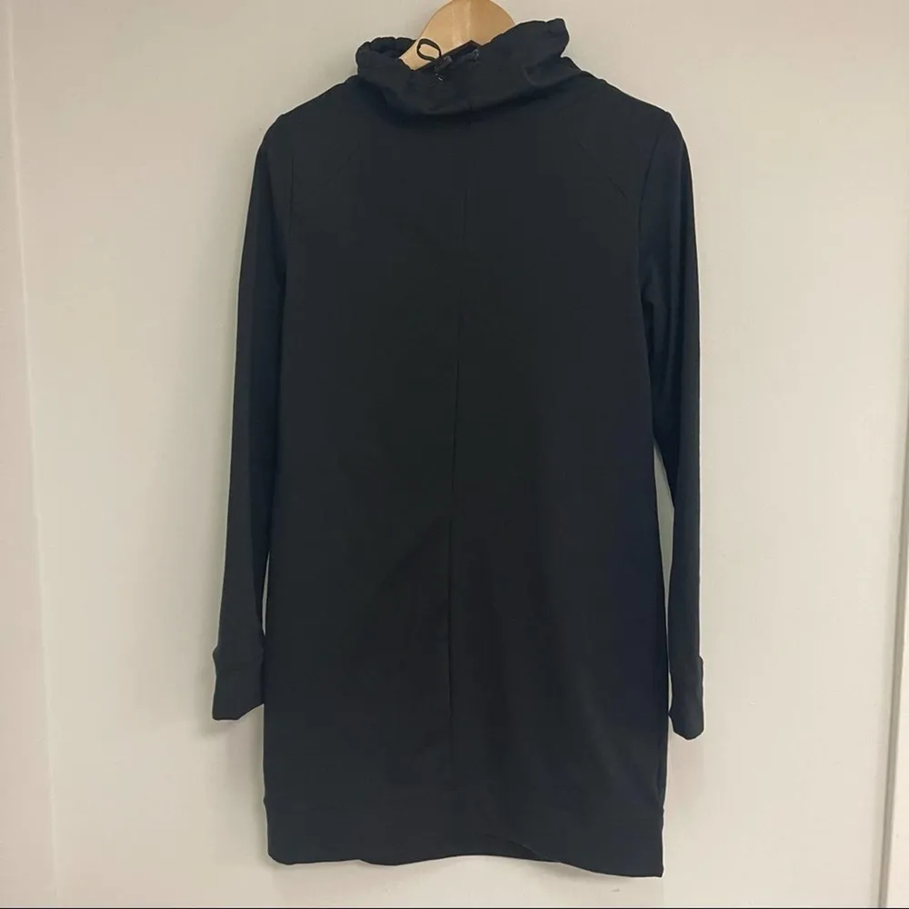 FABLETICS Liora Black Tunic Dress Long Sleeve Mock Neck with Bungee Cord Small - Image 7