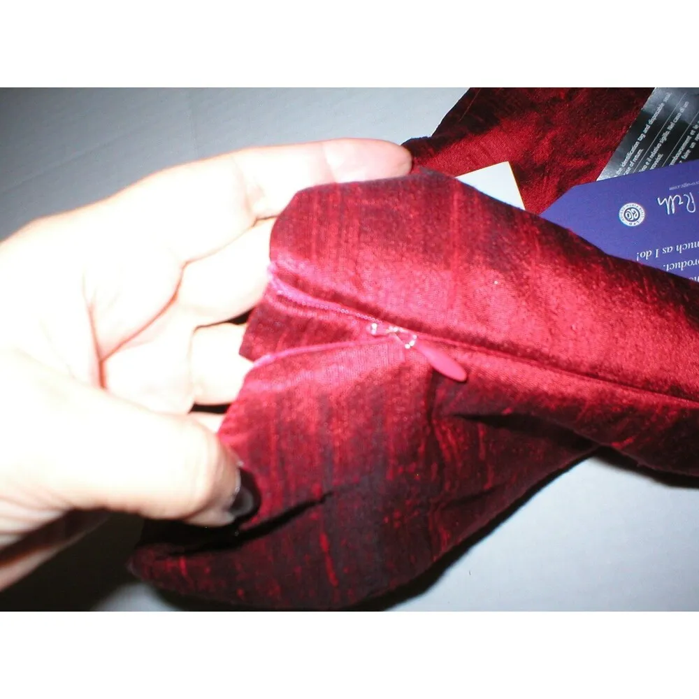 New Womens NWT Italy Eco Silk Red Dress XS S Designer Giulia Rien a Mettre Party - Image 6