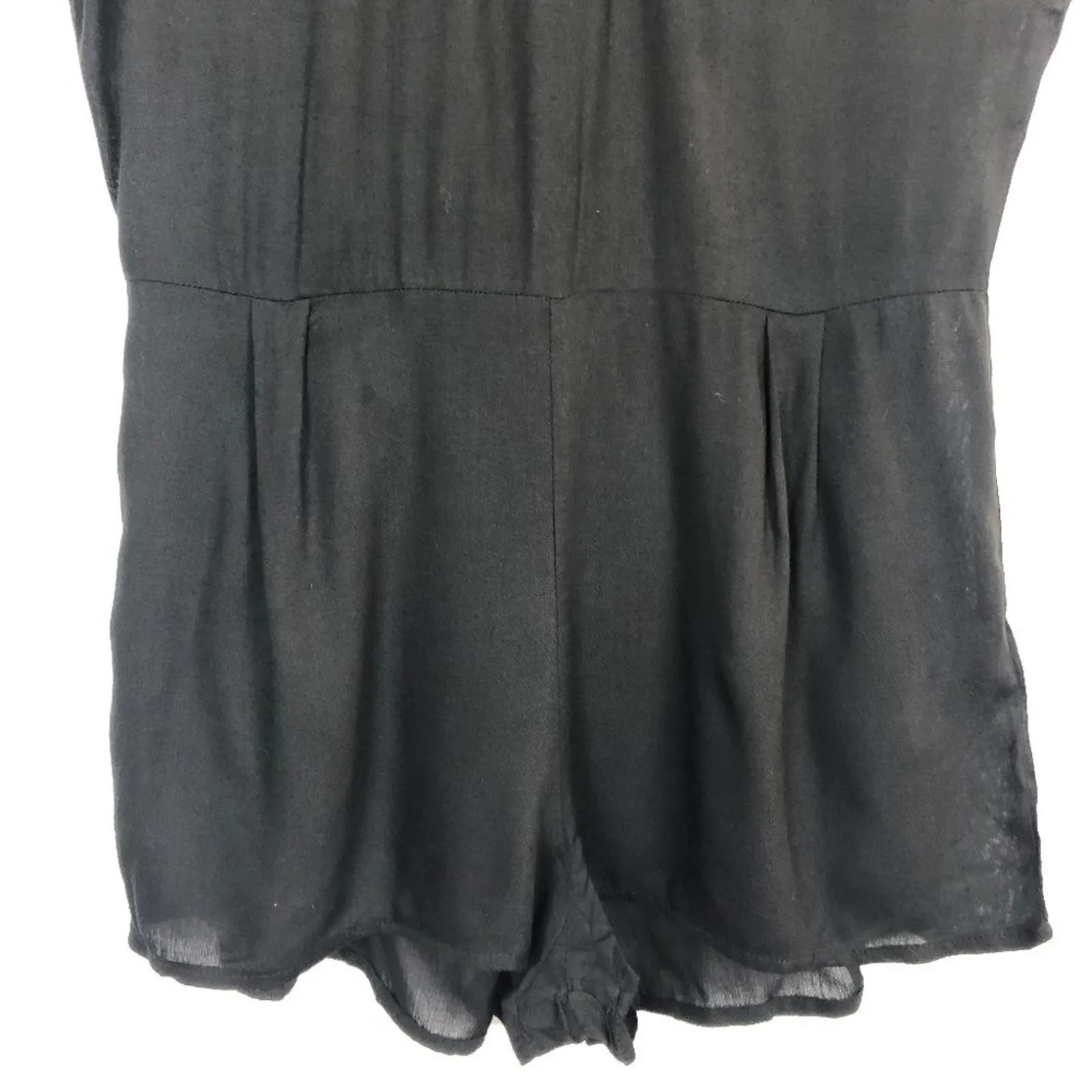 Therapy Short Sleeve Black Lace Romper Size S - Image 7